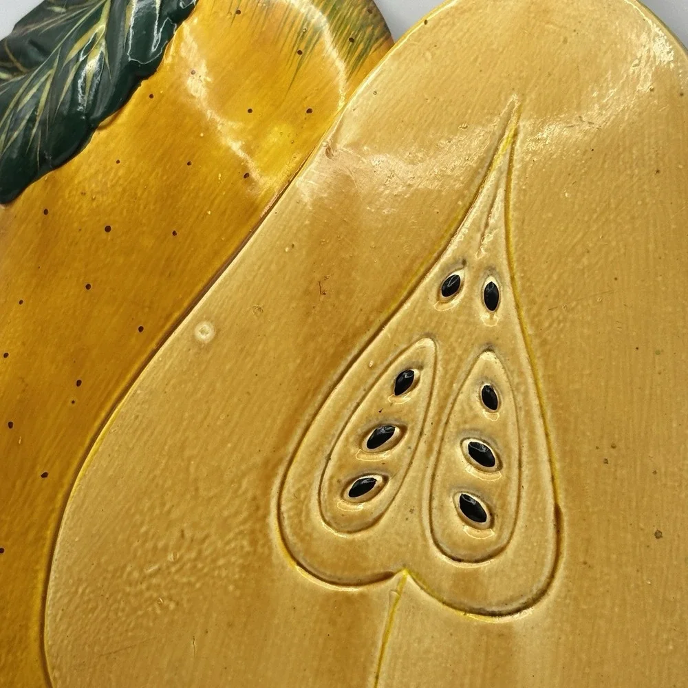 Vintage American Trading Imports 3D Pear Wall Décor Plaque Art Fruit Kitchen